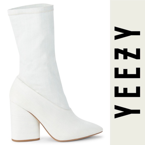 NWT YEEZY SEASON 4 - Never worn. White denim stretch ankle boot. Rare. Sold-out! - Picture 8 of 9